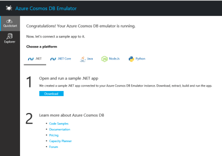 CosmosDB Emulator